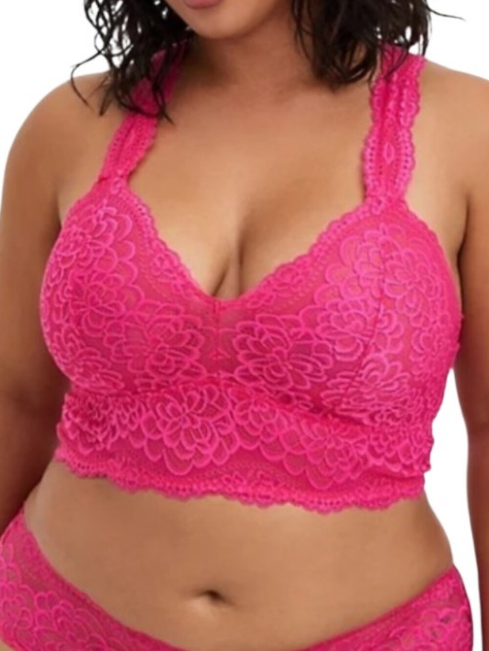 Torrid Lace Bralette Pink Size 3XL